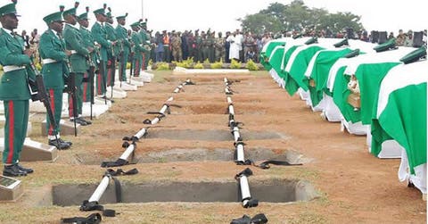Army buries 14 soldiers killed in Boko Haram ambush Army buries 14 soldiers killed in Boko Haram ambush