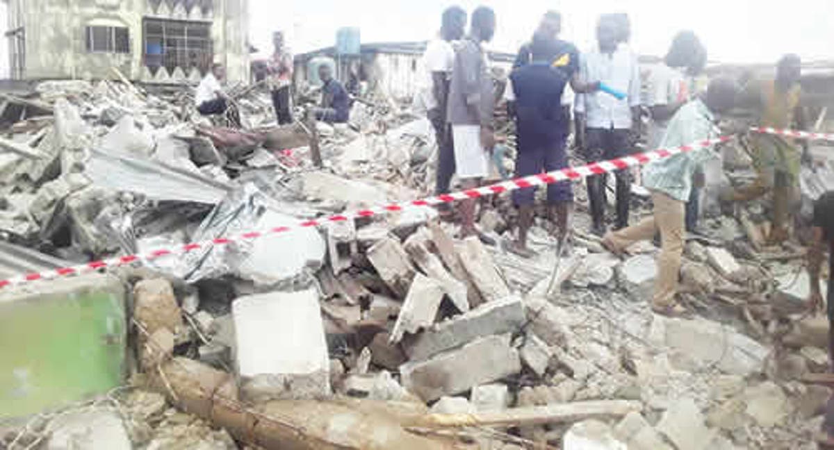 Image result for Two-storey building collapses in Jos