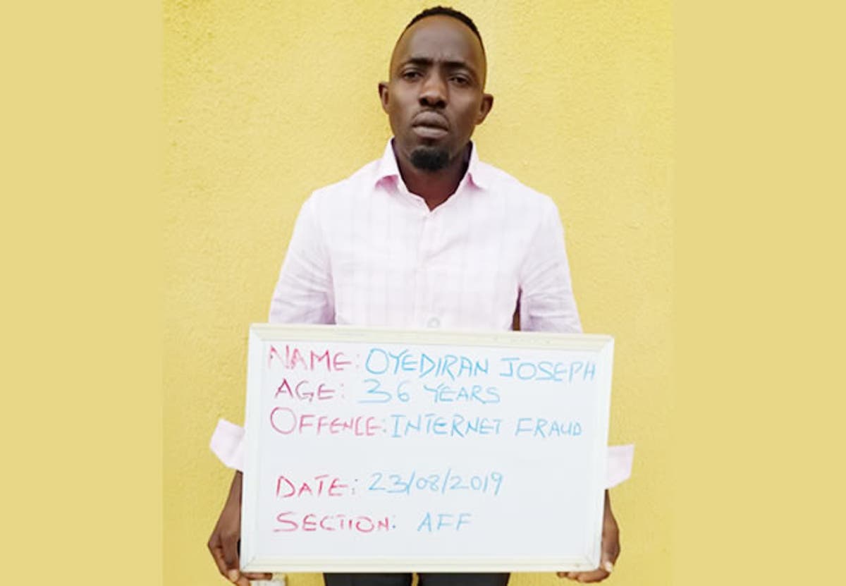 Image result for EFCC arrests Joseph Oyediran wanted by FBI