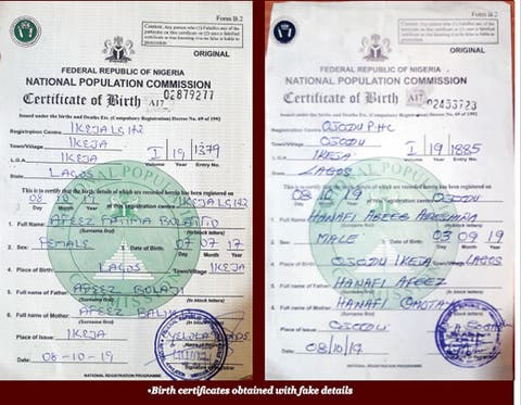 Govt centres where ‘fake’ babies get original birth certs for N1,000