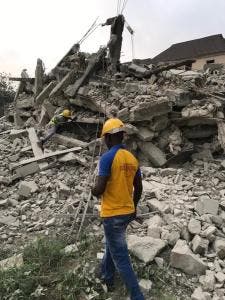 Building collapse in Lagos